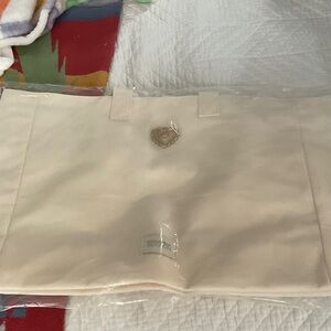 Dolce & Gabbana Beige Text Print Tote